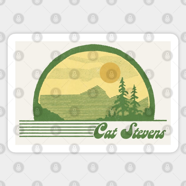 Cat Stevens / Retro Style Country Fan Design Magnet by DankFutura